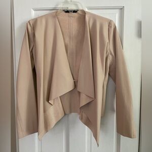 Zara Basic, Pale Pink, Faux Leather Jacket, Size L